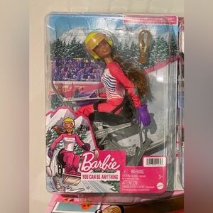 🎁🎉NEW Barbie Doll You Can Be Anything Set- Para Alpine Skier Barbie Doll